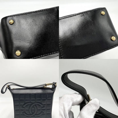 Chanel Handbag Women's Choco Bar Coco Mark Semi Shoulder Bag Chanel Leather