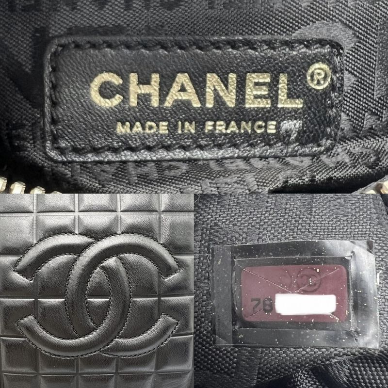 Chanel Handbag Women's Choco Bar Coco Mark Semi Shoulder Bag Chanel Leather