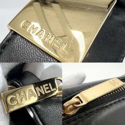 Chanel Handbag Women's Choco Bar Coco Mark Semi Shoulder Bag Chanel Leather