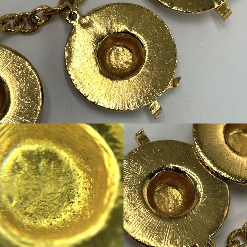 Chanel Necklace Women's Hat Motif Straw Hat Accessories Vintage Chanel GP Gold
