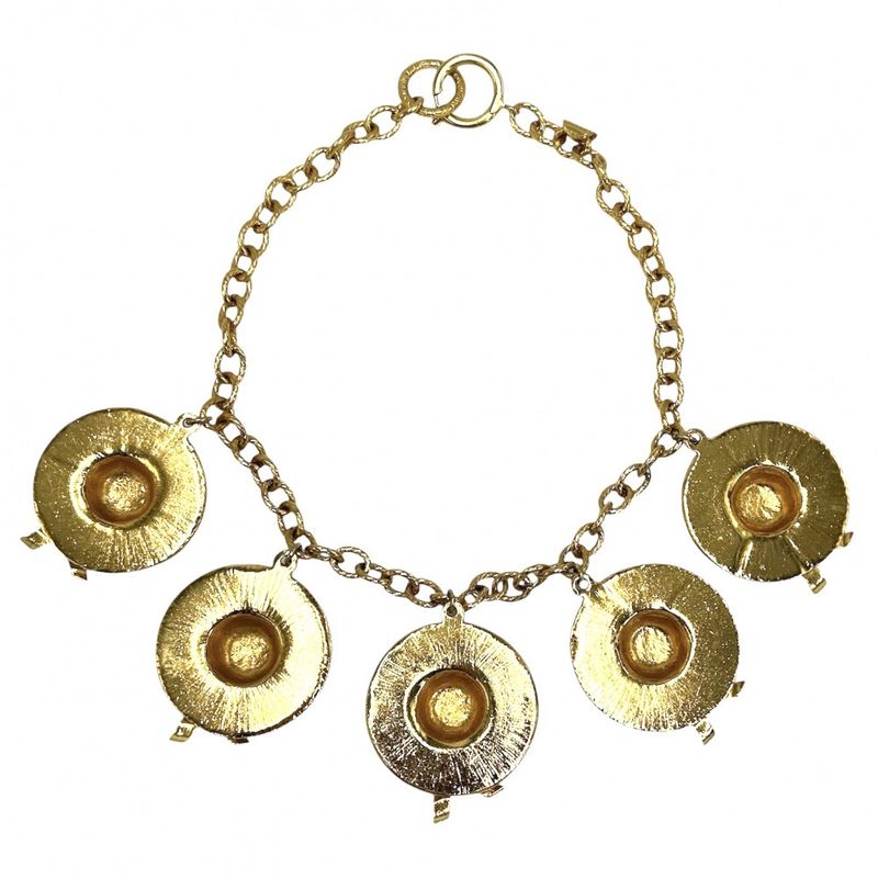 Chanel Necklace Women's Hat Motif Straw Hat Accessories Vintage Chanel GP Gold