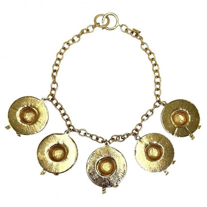 Chanel Necklace Women's Hat Motif Straw Hat Accessories Vintage Chanel GP Gold