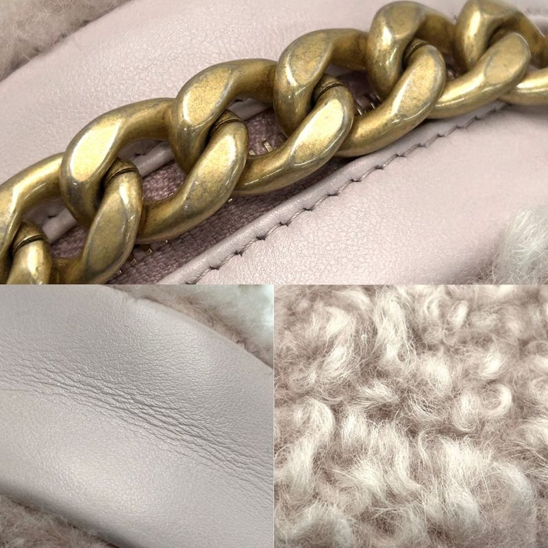 Chanel Shoulder Bag Women's Chanel 19 Round Coco Mark Chain Crossbody 2WAY Mini