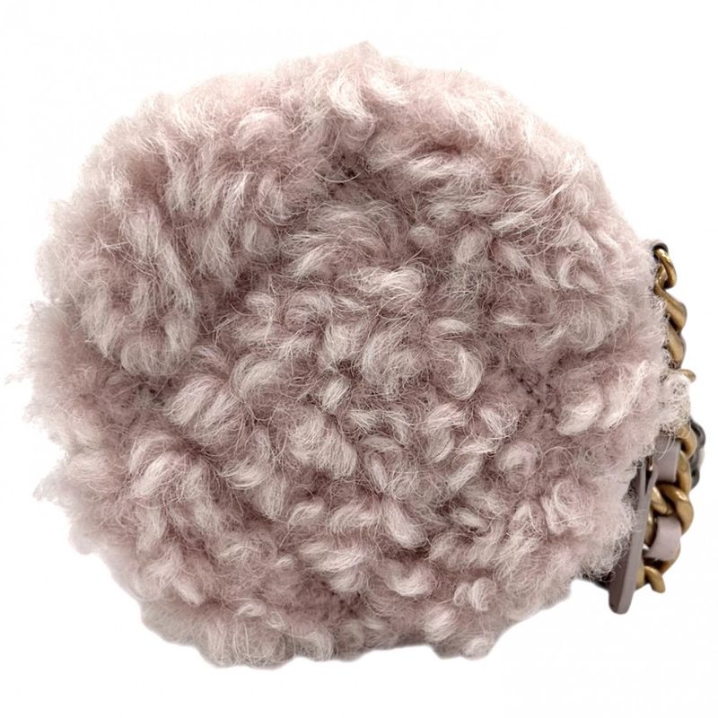 Chanel Shoulder Bag Women's Chanel 19 Round Coco Mark Chain Crossbody 2WAY Mini