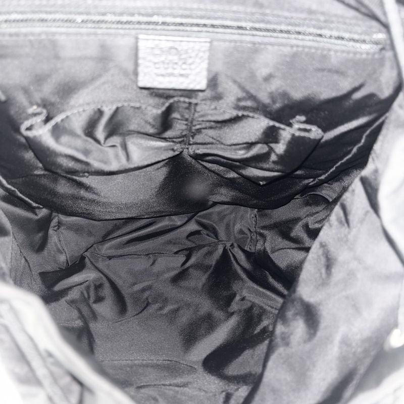 Gucci Backpack Men's GG Nylon Backpack Bag Gucci 510336 Nylon Leather Black