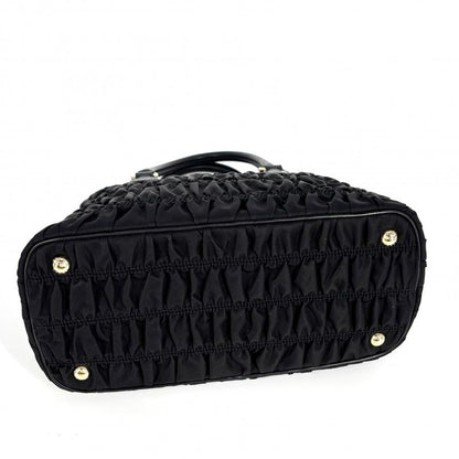 Prada 2WAY Women's Gather Nappa Gaufre Handbag Shoulder Bag Shoulder Crossbody