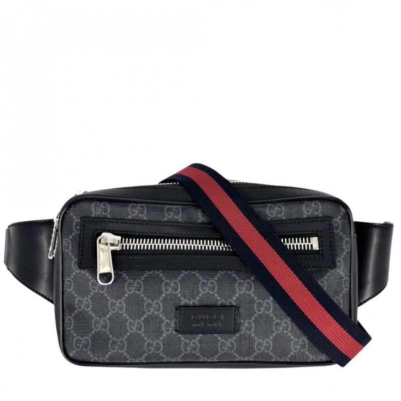 Gucci Waist Bag Men Belt Bag Body Bag Web Stripe Small Gucci 474293 GG Supreme
