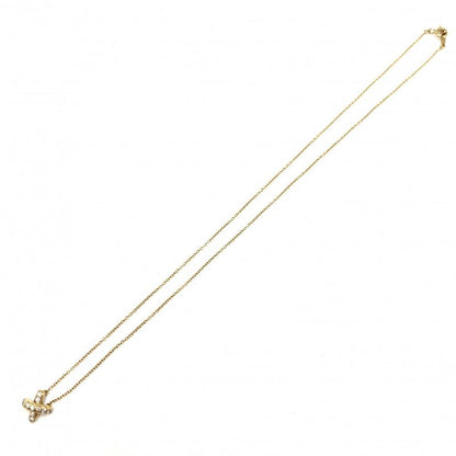 Tiffany & Co Necklace Women's Cross Stitch Jewelry Accessories 18k YG Au750
