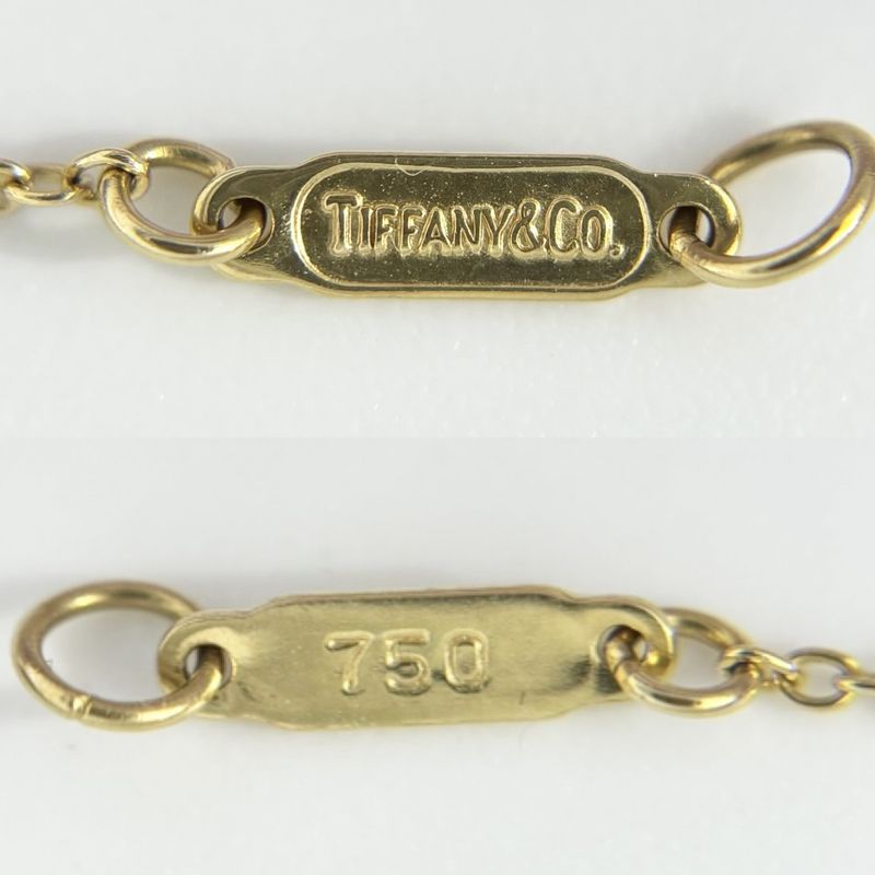 Tiffany & Co Necklace Women's Cross Stitch Jewelry Accessories 18k YG Au750