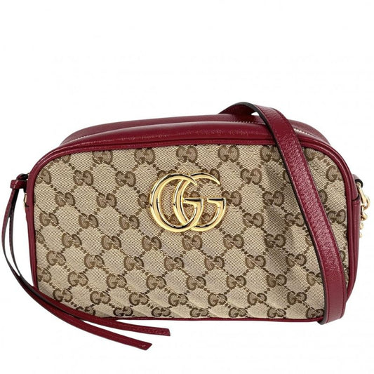 Gucci Shoulder Bag Women's GG Marmont Small Camera Bag Quilted Shoulder