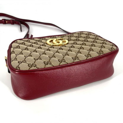 Gucci Shoulder Bag Women's GG Marmont Small Camera Bag Quilted Shoulder