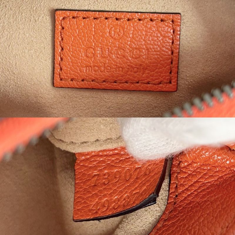 Gucci Handbag Women's GG Marmont Aphrodite Mini Bag Gucci 739076 Leather Orange