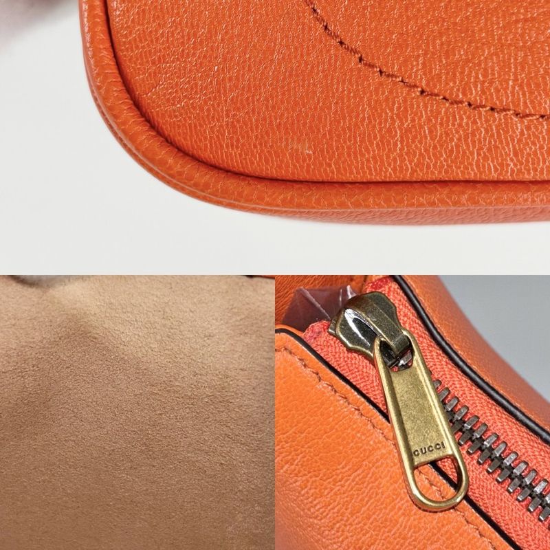 Gucci Handbag Women's GG Marmont Aphrodite Mini Bag Gucci 739076 Leather Orange