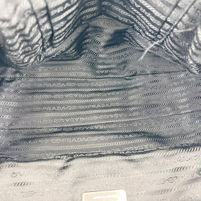 Prada Handbag Women Triangle Plate Logo Braided Handle Gather Prada Leather