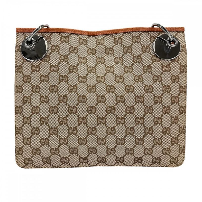 Gucci Shoulder Bag Women Shoulder Crossbody GG Canvas Gucci 120841 Beige Orange