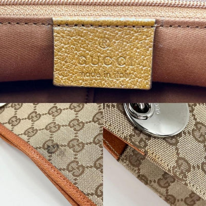 Gucci Shoulder Bag Women Shoulder Crossbody GG Canvas Gucci 120841 Beige Orange