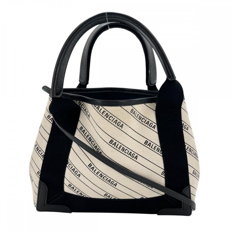 Balenciaga 2WAY Ladies Navy Cabas Su Crossbody Handbag Shoulder Bag XS Total