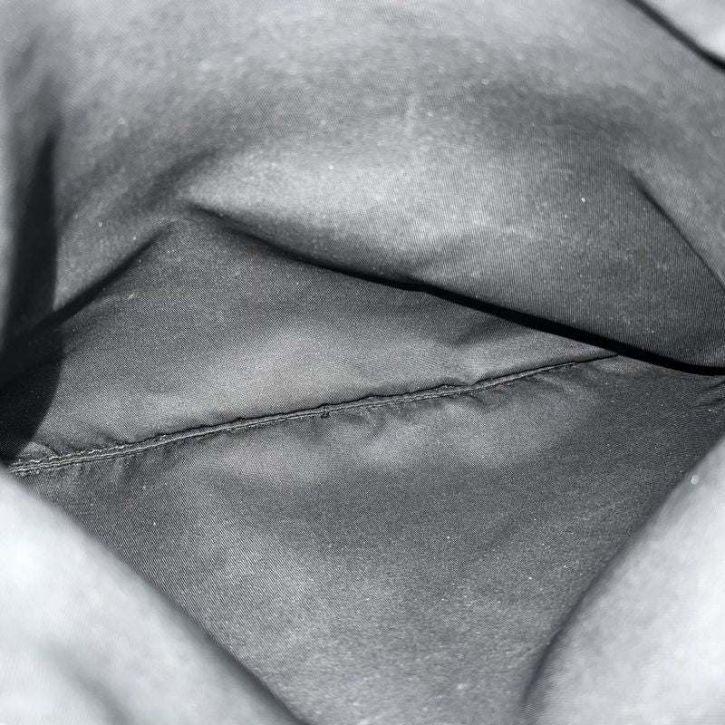 Prada Shoulder Bag Unisex Crossbody Triangle Logo Prada Black Silver Hardware