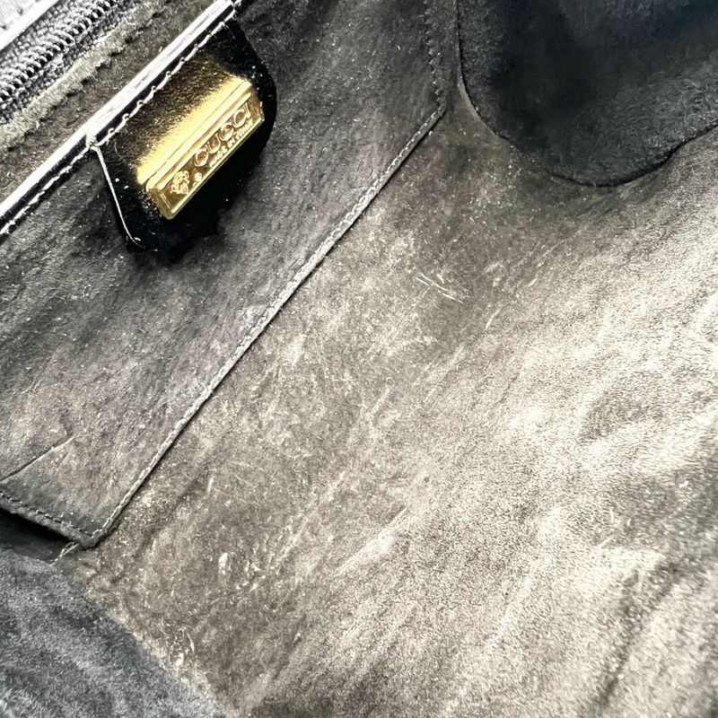 Gucci Shoulder Bag Women's Crossbody Old Gucci Pochette Vintage Gucci Black