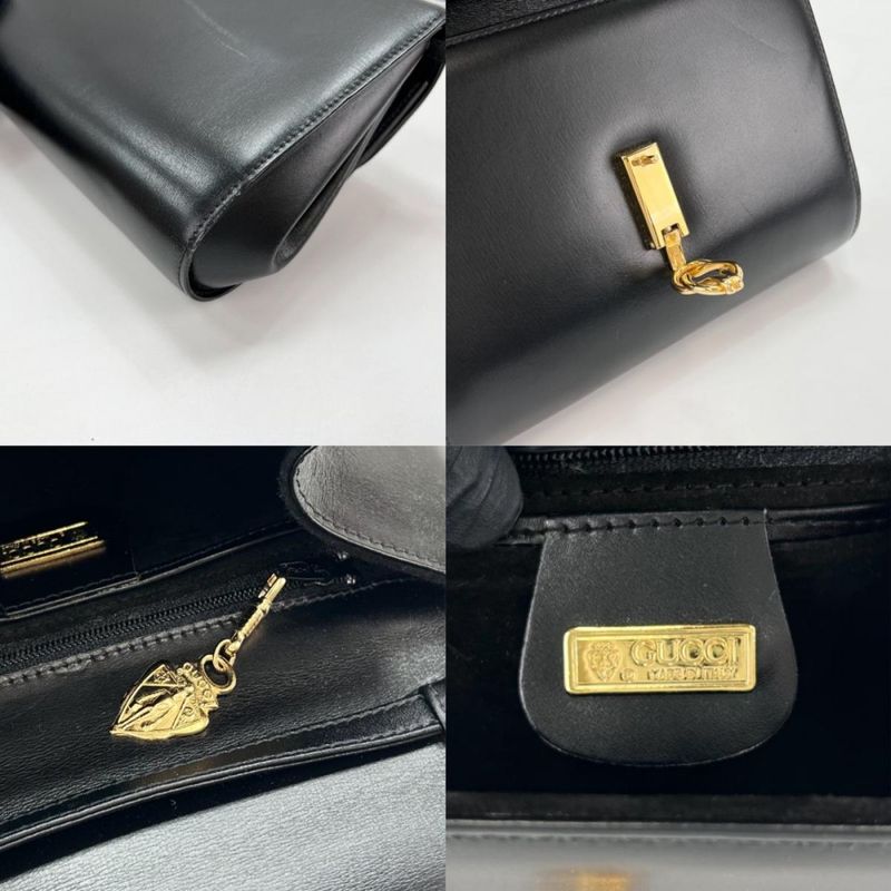 Gucci Shoulder Bag Women's Crossbody Old Gucci Pochette Vintage Gucci Black