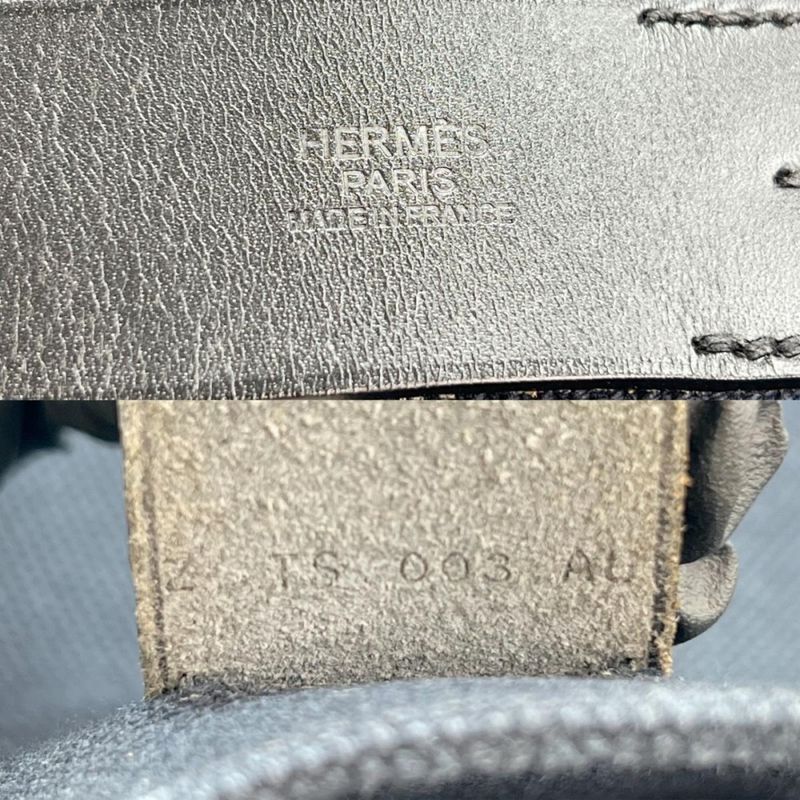 Hermes Tote Bag Men Shoulder Ettrivière Shopping Hermes T Engraved Navy Black