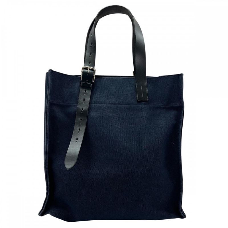 Hermes Tote Bag Men Shoulder Ettrivière Shopping Hermes T Engraved Navy Black