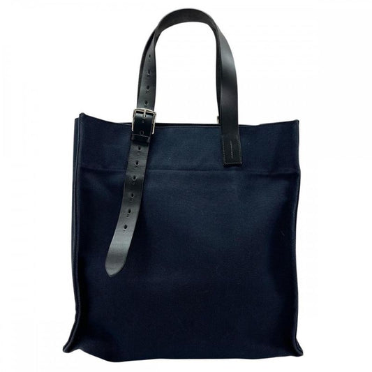 Hermes Tote Bag Men Shoulder Ettrivière Shopping Hermes T Engraved Navy Black
