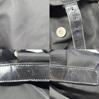 Prada Backpack Unisex Backpack Triangle Logo Men Women Prada Black Silver