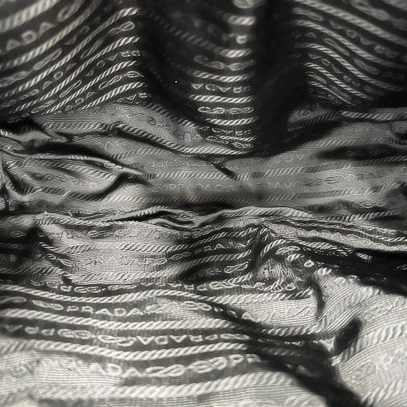 Prada Backpack Unisex Backpack Triangle Logo Men Women Prada Black Silver