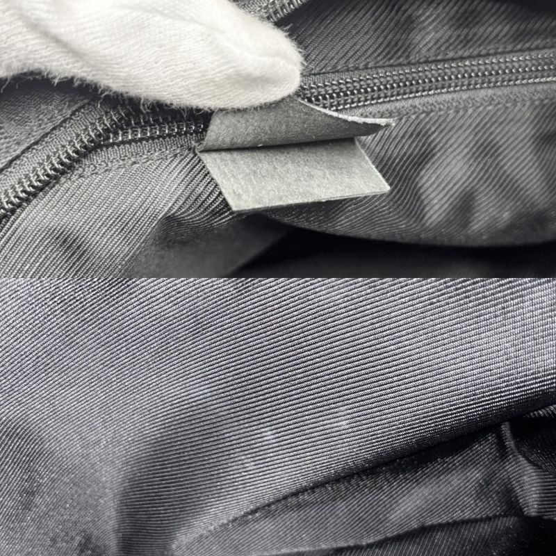 Gucci Tote Men's Handbag Shoulder GG Gucci 019/0481 Black Silver Hardware