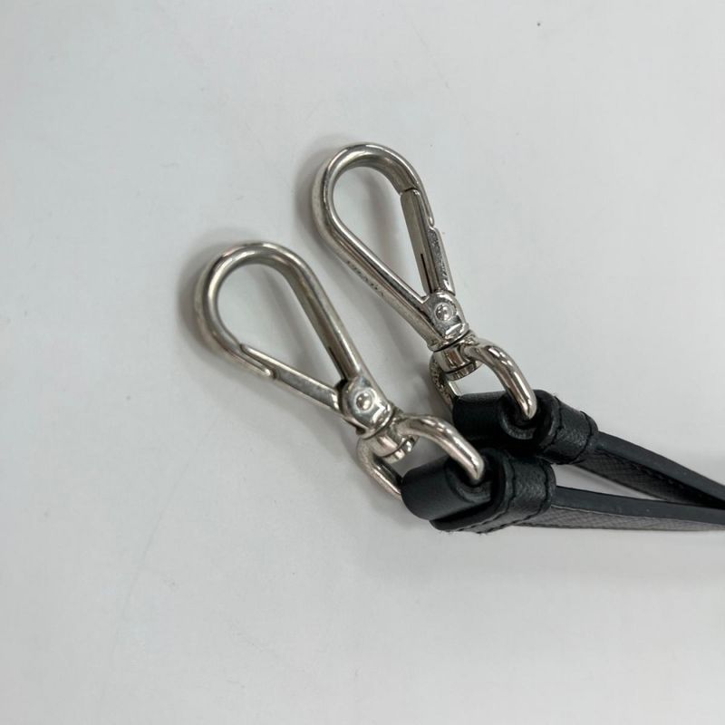 Prada Shoulder Bag Unisex Triangle Logo Men Women Prada Black Silver Hardware