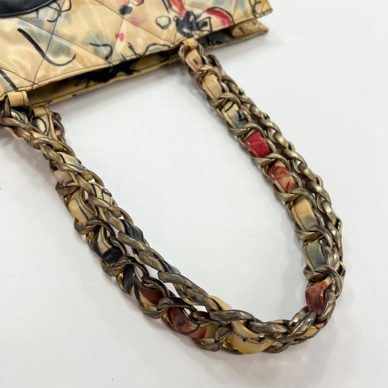 Chanel Tote Women Handbag Shoulder Chain Decacoco Matelasse Coco Mark Chanel