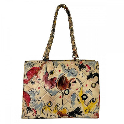 Chanel Tote Women Handbag Shoulder Chain Decacoco Matelasse Coco Mark Chanel