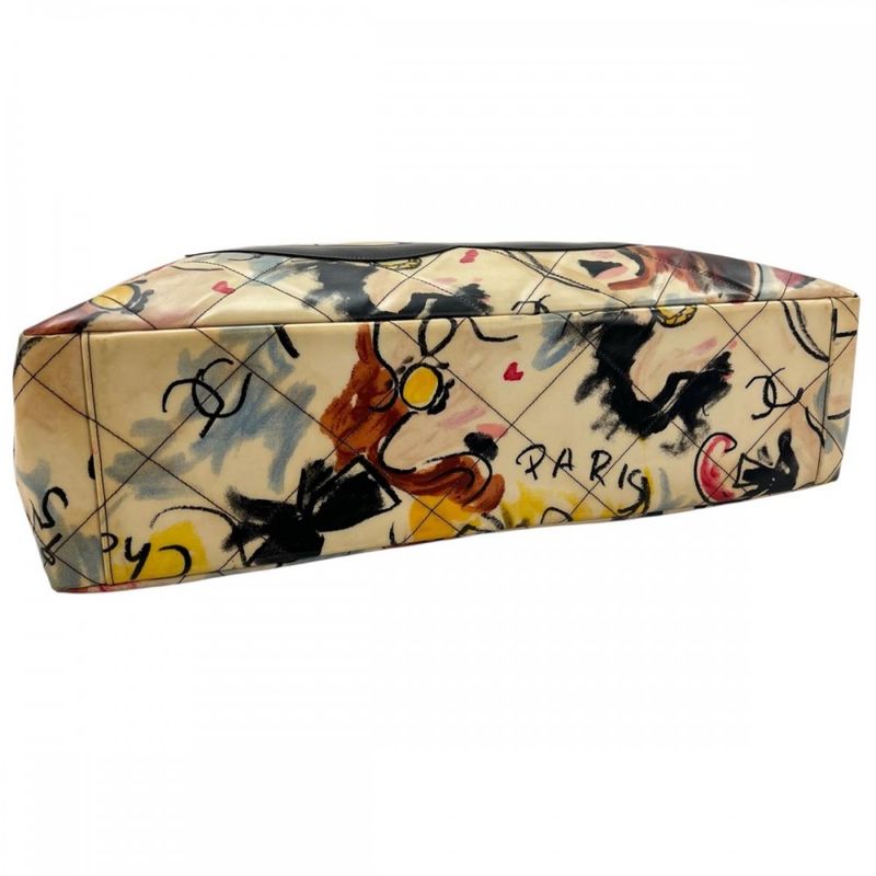 Chanel Tote Women Handbag Shoulder Chain Decacoco Matelasse Coco Mark Chanel