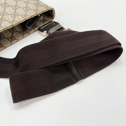 Gucci Shoulder Bag Women's Crossbody GG Supreme Gucci 201446 Beige Brown Gold