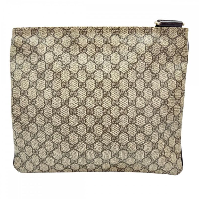 Gucci Shoulder Bag Women's Crossbody GG Supreme Gucci 201446 Beige Brown Gold