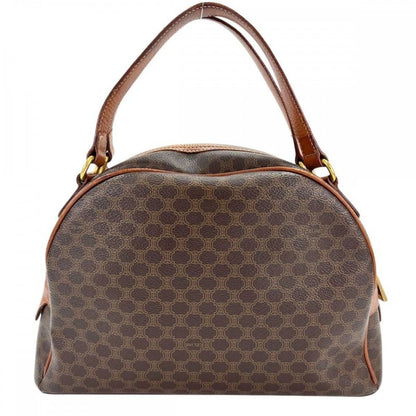 Celine Handbag Women's Vintage Macadam Handbag Mini Boston Celine Leather Brown