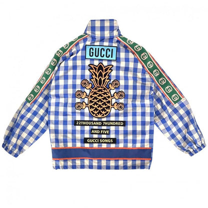 Gucci Outerwear Men's Pineapple Gingham Check Jacket Apparel Clothing Gucci 44