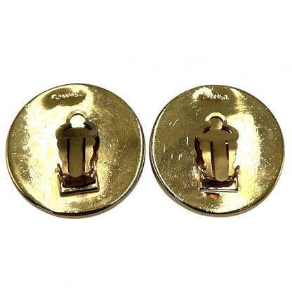 Chanel Earrings Women's Accessories Vintage Owl Motif Chanel GP Gold Approx