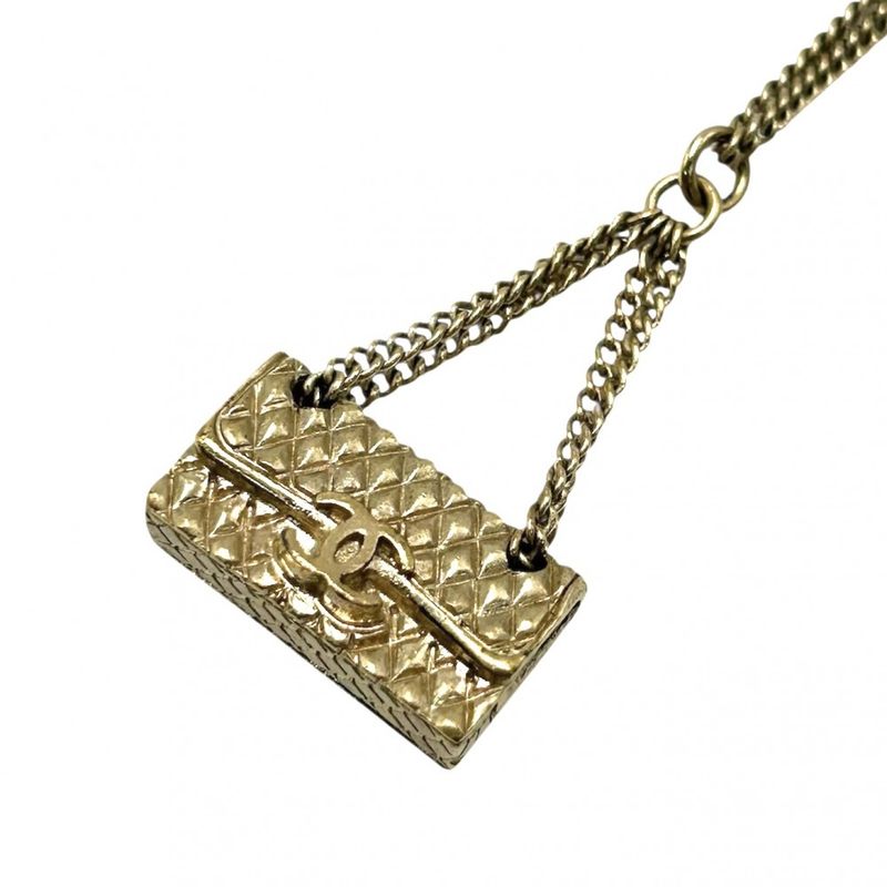 Chanel Necklace Ladies Coco Mark Matelasse Motif Accessories Bag Pendant Chanel