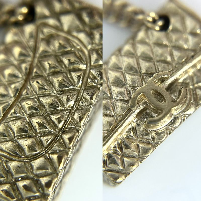 Chanel Necklace Ladies Coco Mark Matelasse Motif Accessories Bag Pendant Chanel