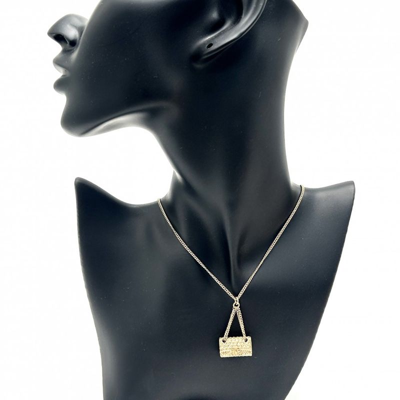 Chanel Necklace Ladies Coco Mark Matelasse Motif Accessories Bag Pendant Chanel