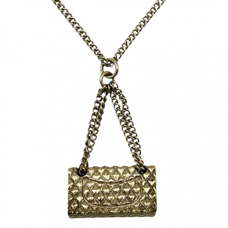 Chanel Necklace Ladies Coco Mark Matelasse Motif Accessories Bag Pendant Chanel