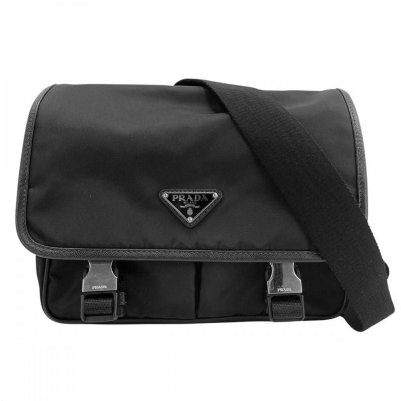 Prada Shoulder Bag Unisex Shoulder Crossbody Triangle Logo Flap Messenger Bag