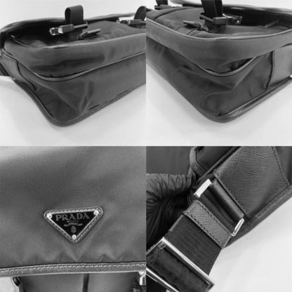 Prada Shoulder Bag Unisex Shoulder Crossbody Triangle Logo Flap Messenger Bag