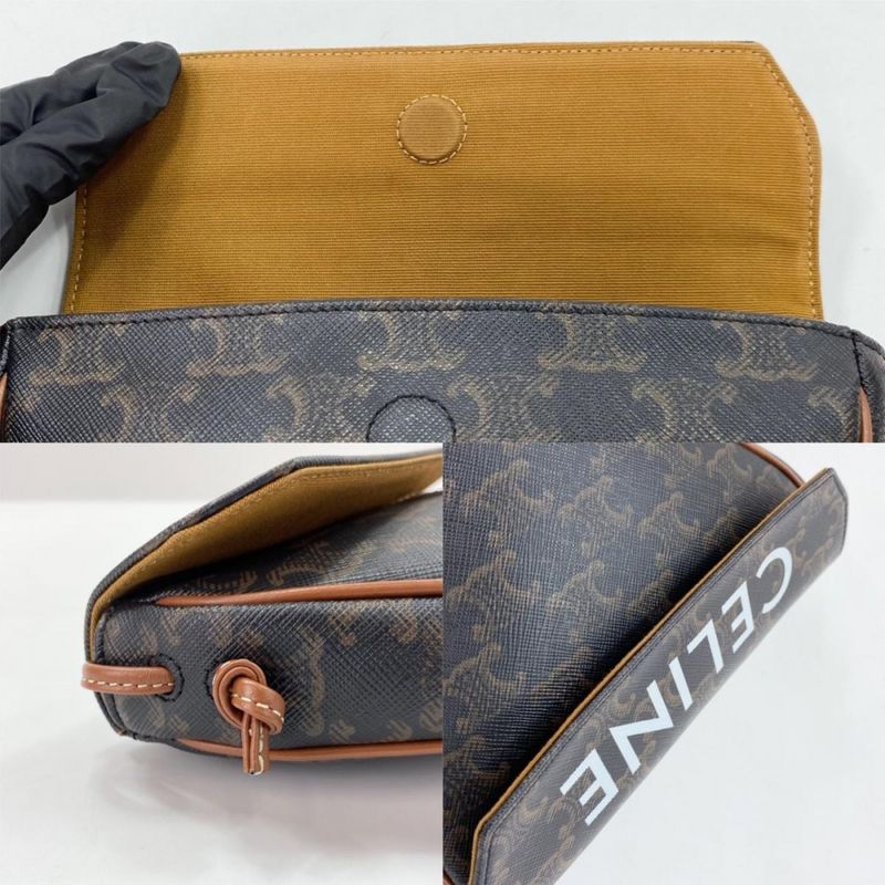 Celine Shoulder Bag Women Crossbody Triomphe Triangle Mini Logo