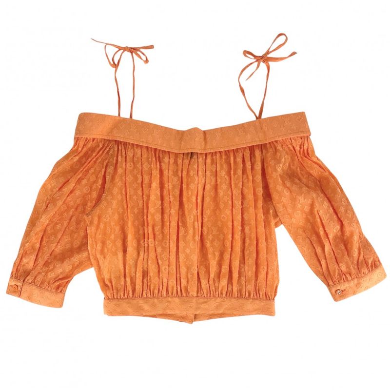 Louis Vuitton Blouse Women's Monogram Phil Coupe Off Shoulder Top Apparel