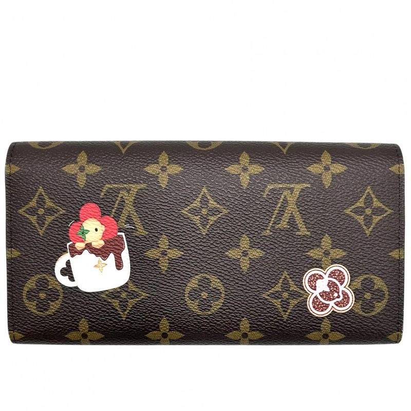 Louis Vuitton Women's Monogram Portefeuille Sarah NM Long Wallet Candy Factory