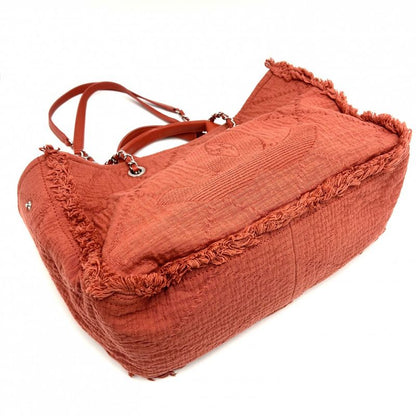 Chanel 2WAY Ladies Deauville Chain Handbag Shoulder Tote Bag Fringe Logo Coco