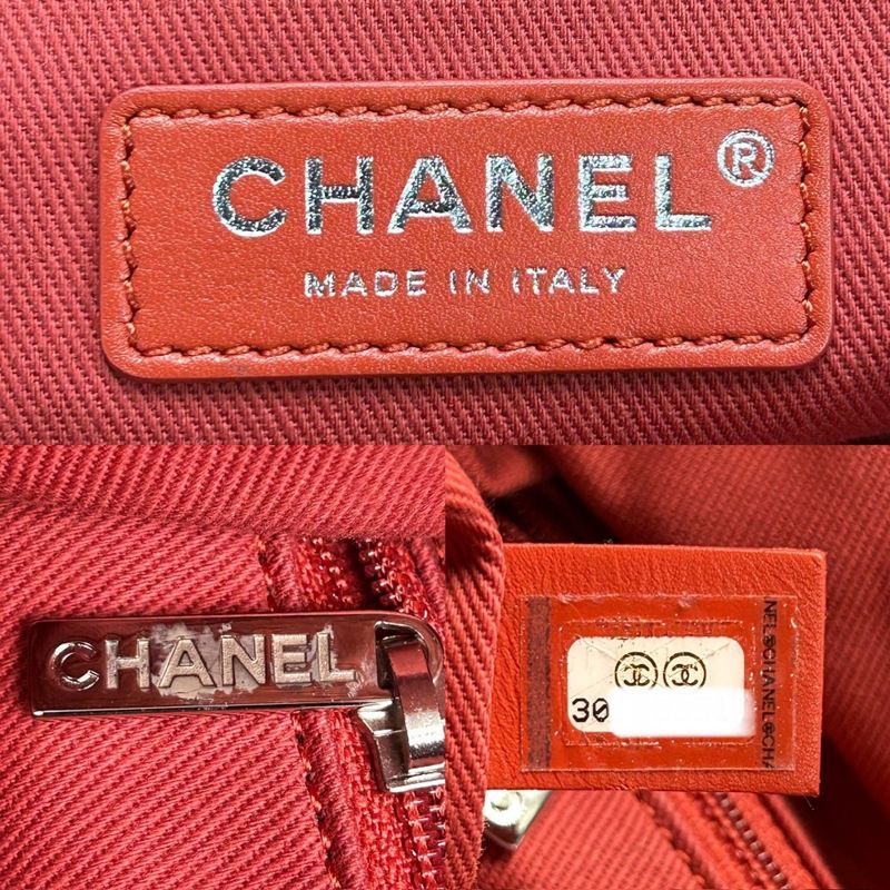 Chanel 2WAY Ladies Deauville Chain Handbag Shoulder Tote Bag Fringe Logo Coco